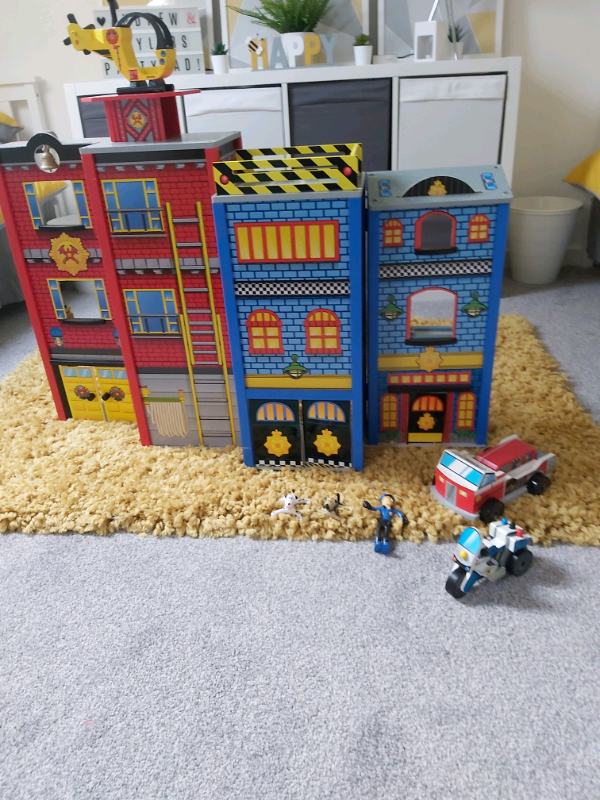 large wooden fire station